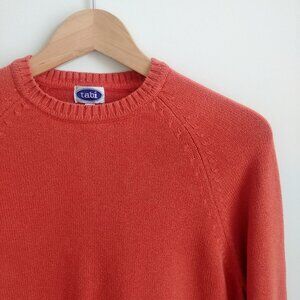 Tabi 100% cotton classic crewneck orange sweater Medium